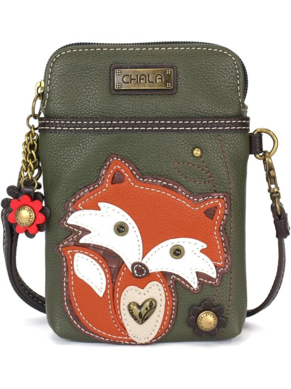 Woodland Animal Crossbody Purse - Multicolor PU Leather/Canvas Handbag with
